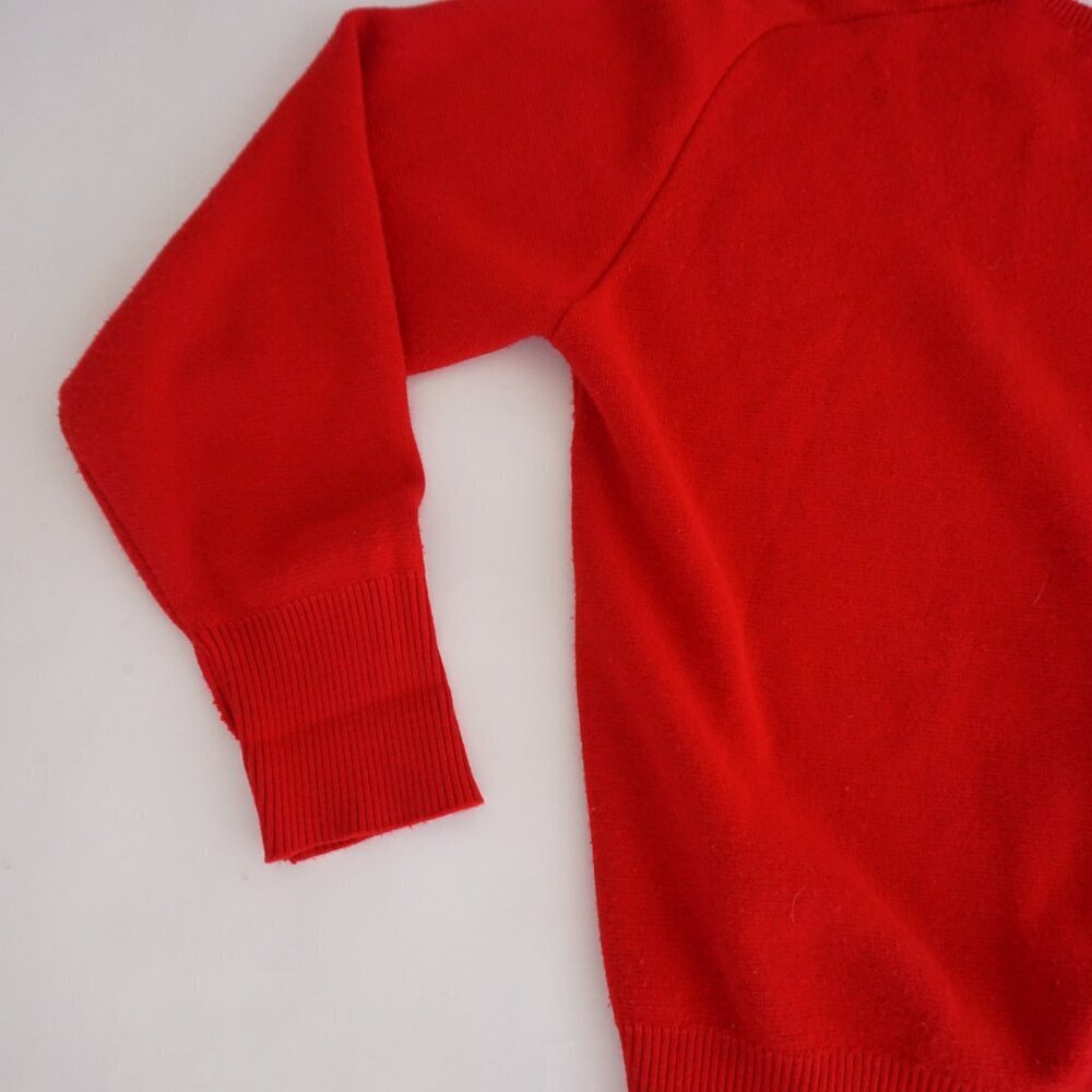 Vintage Tundra Canada Red Minimalist V Neck Knit Sweater Cotton Blend 2XLT - Picture 9 of 13